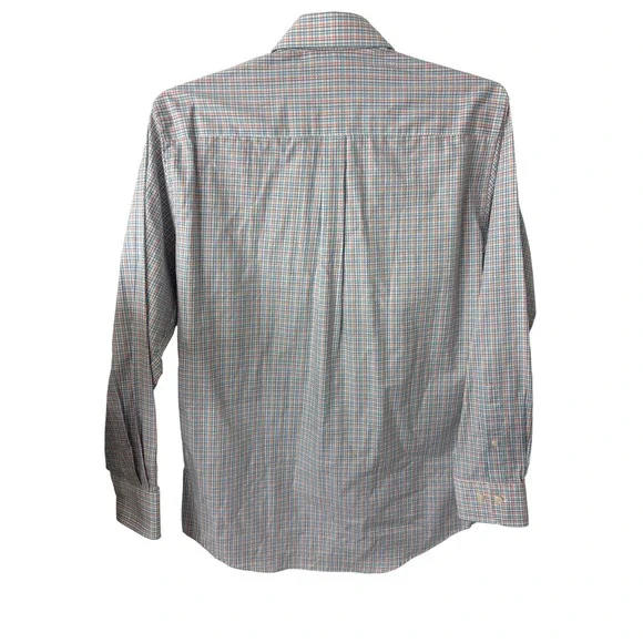 NWT Peter Millar Mens Medium Button Up Shirt Plaid Checkered Long Sleeve - Picture 3 of 8